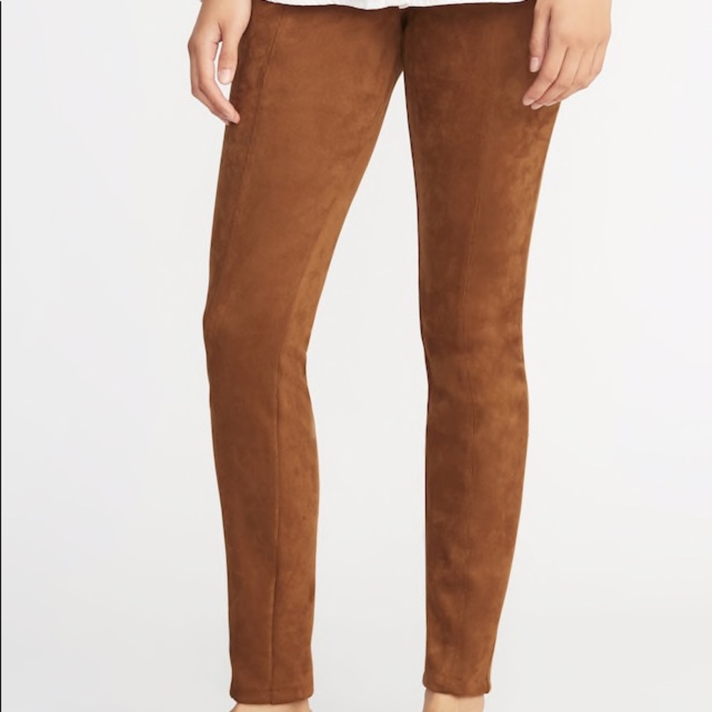 Stevie Ponte-Knit Faux Suede Pants